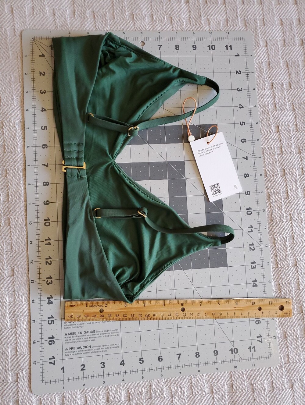 NWT Quince Italian Swimwear Lot 4pc Palm Green Bikini Tops High Rise Bottom - Picture 13 of 16